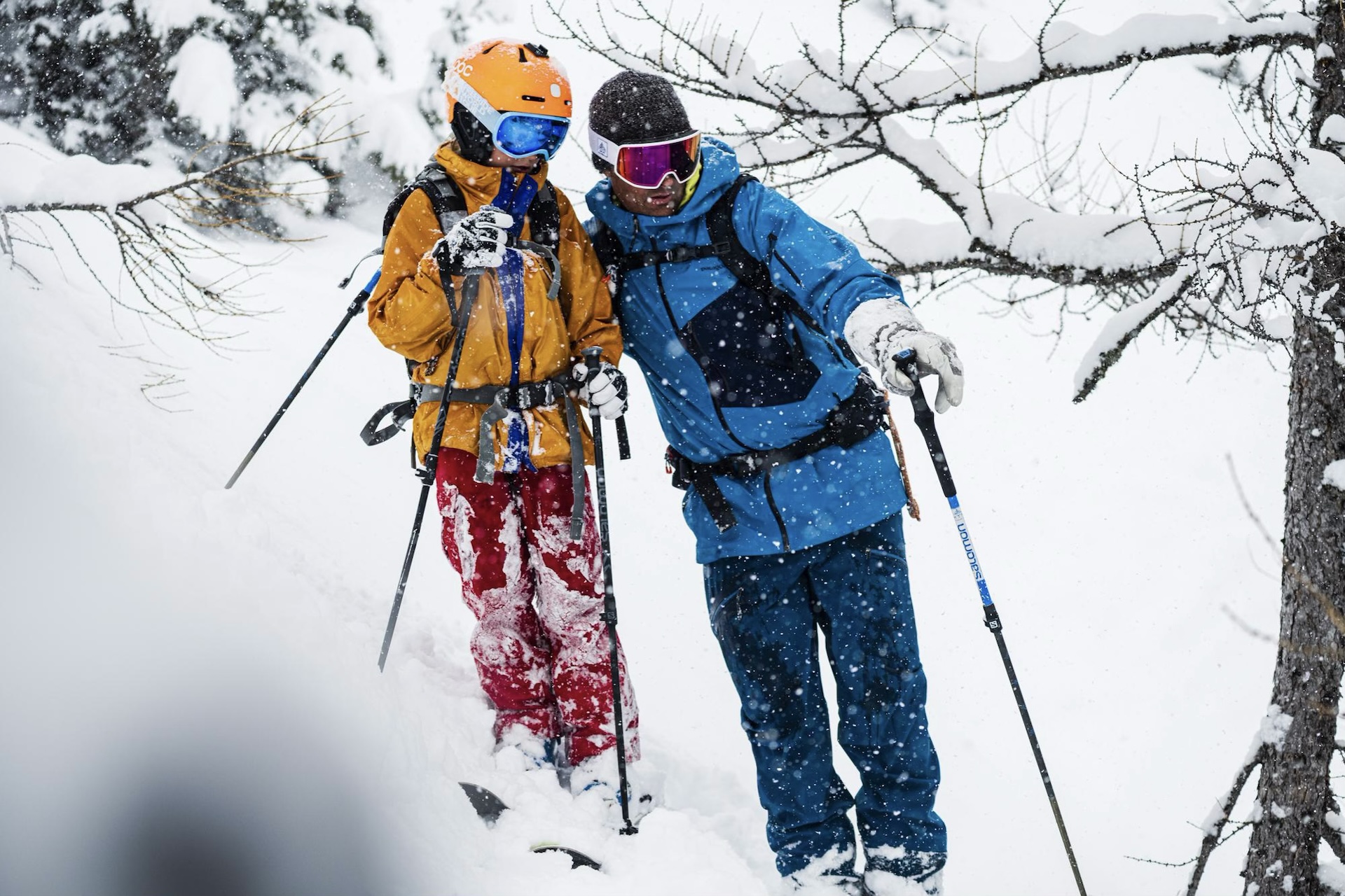 Outdoor professional in mountain terrain